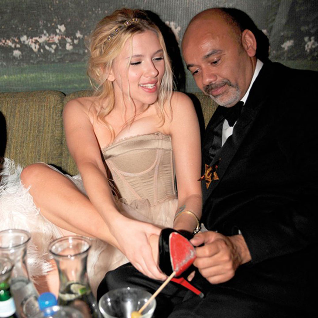 Christian Louboutin with Scarlet Johanson, Hollywood Reporter 